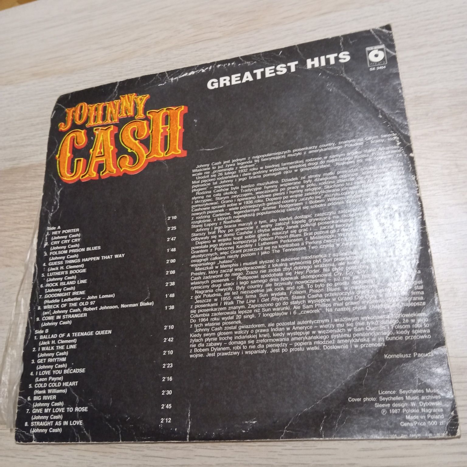 Johnny Cash, Greatest Hits, płyta winylowa w dobrym stanie