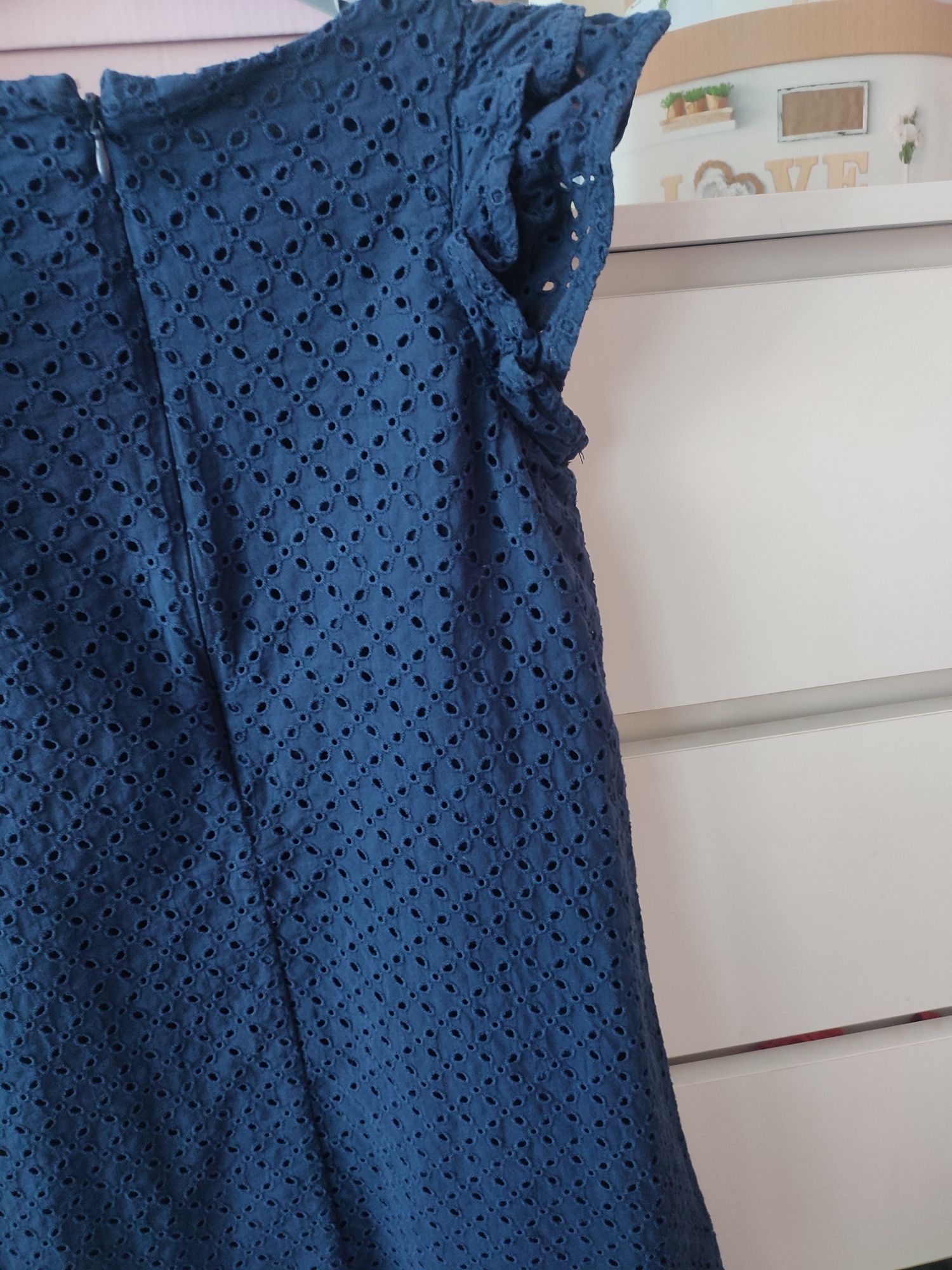 Ralph Lauren sukienka ażurowa granatowa 12 lat