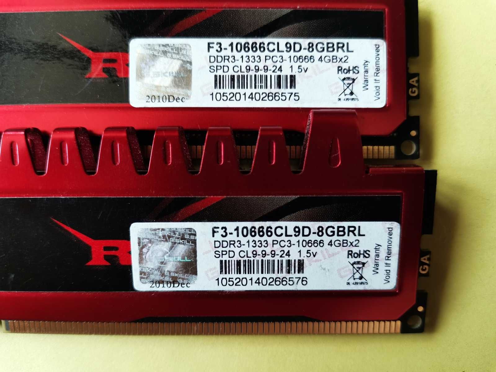 DDR3 8GB G.SkiLL RipJaws 10600 -Komputer