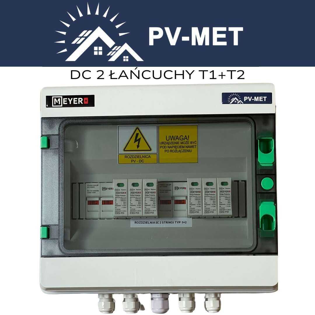 Rozdzielnica PV-MET DC T1+T2 2 łańcuchy MEYER (komplet)