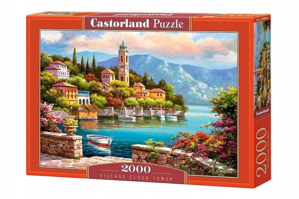 Puzzle 2000 Village Clock Tower Castor, Castorland