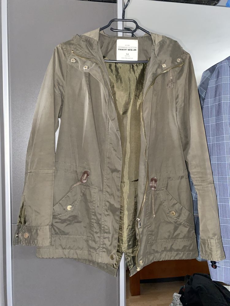 Kurtka parka lekka 34 xs s khaki Tally Weijl