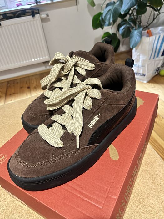 meskie brazowe sneakersy puma