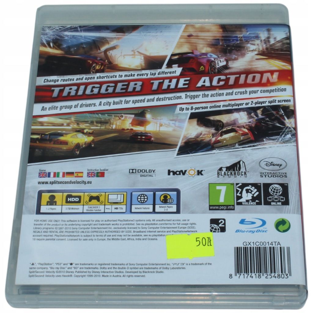 Split/Second Velocity PlayStation 3 PS3