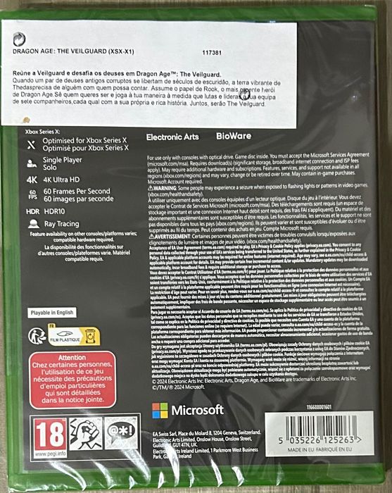 Jogo Dragon Age: The Veilguard - Xbox Series X- novo, 3 anos garantia