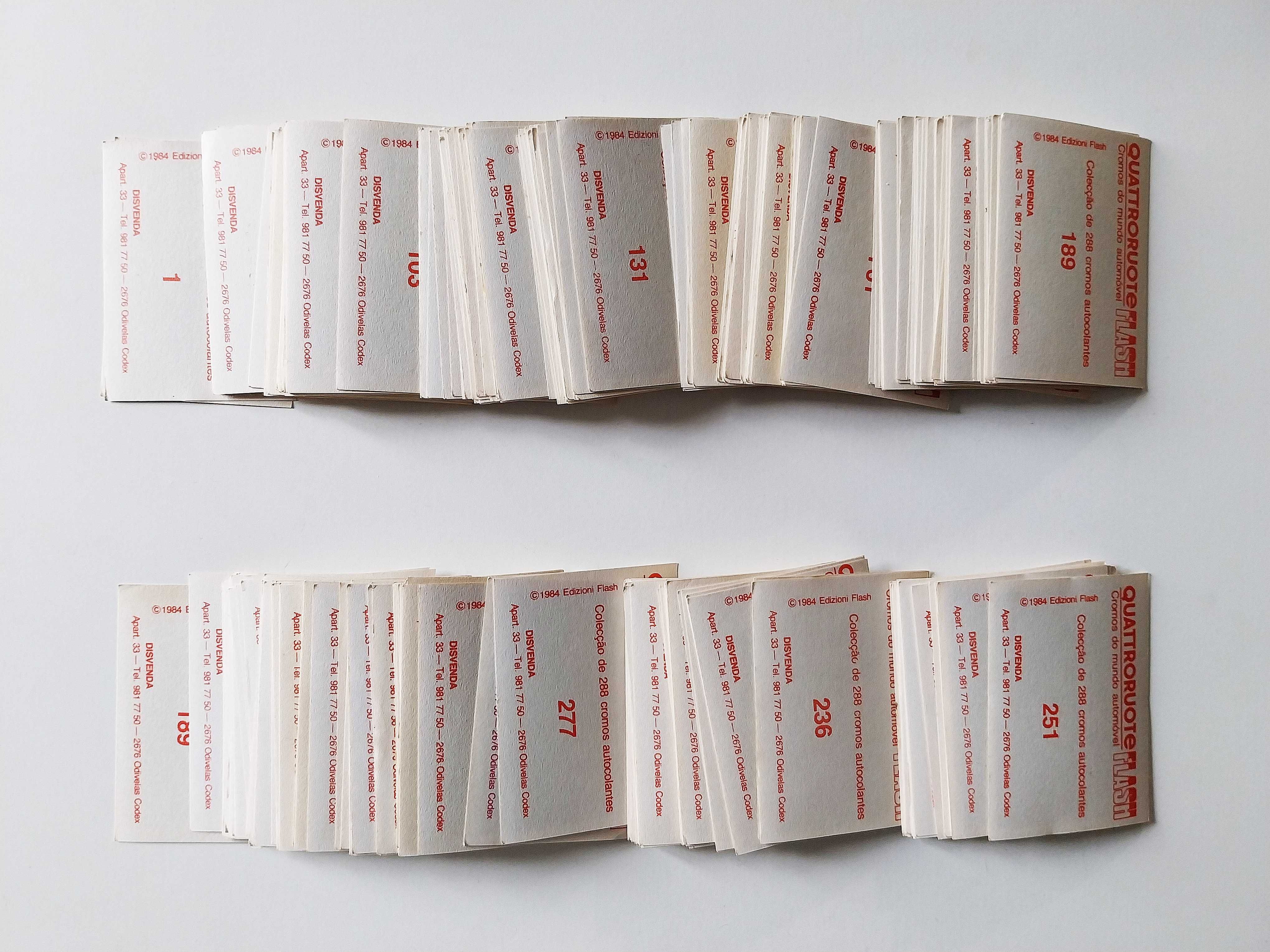 300 cromos (154 dif.) QUATTROROUTE (Disvenda) | lote ou venda avulso