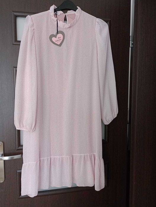 Letnia sukienka New Collection pudrowy róż Nowa! Rozmiar XXL.