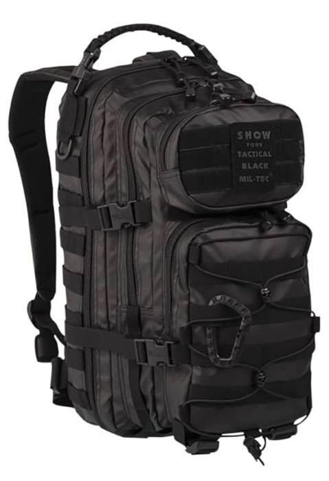 Mochila tática ASSAULT PACK SM TACTICAL - Preta 20L - MIL-TEC