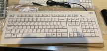 Biała/szara klawiatura Fujitsu kb521 nowe zaplombowane pudełka
