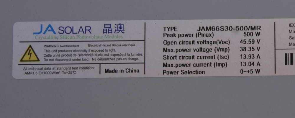 Moduł fotowoltaiczny panel słoneczny USZKODZONY zbity