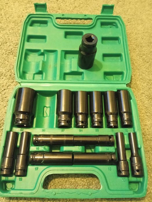 Набір ударних довгих голівок 1/2"