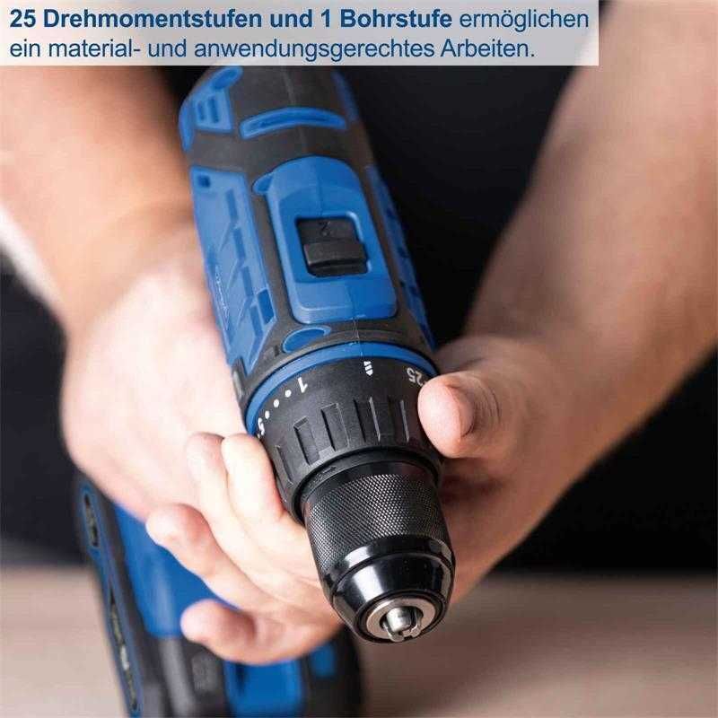 Електричний шуруповерт з кейсом та інструментами Scheppach C-DTB74/1-X