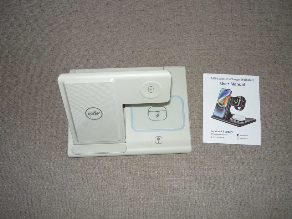 Szybka ładowarka bezprzewodowa 3w1 do Apple