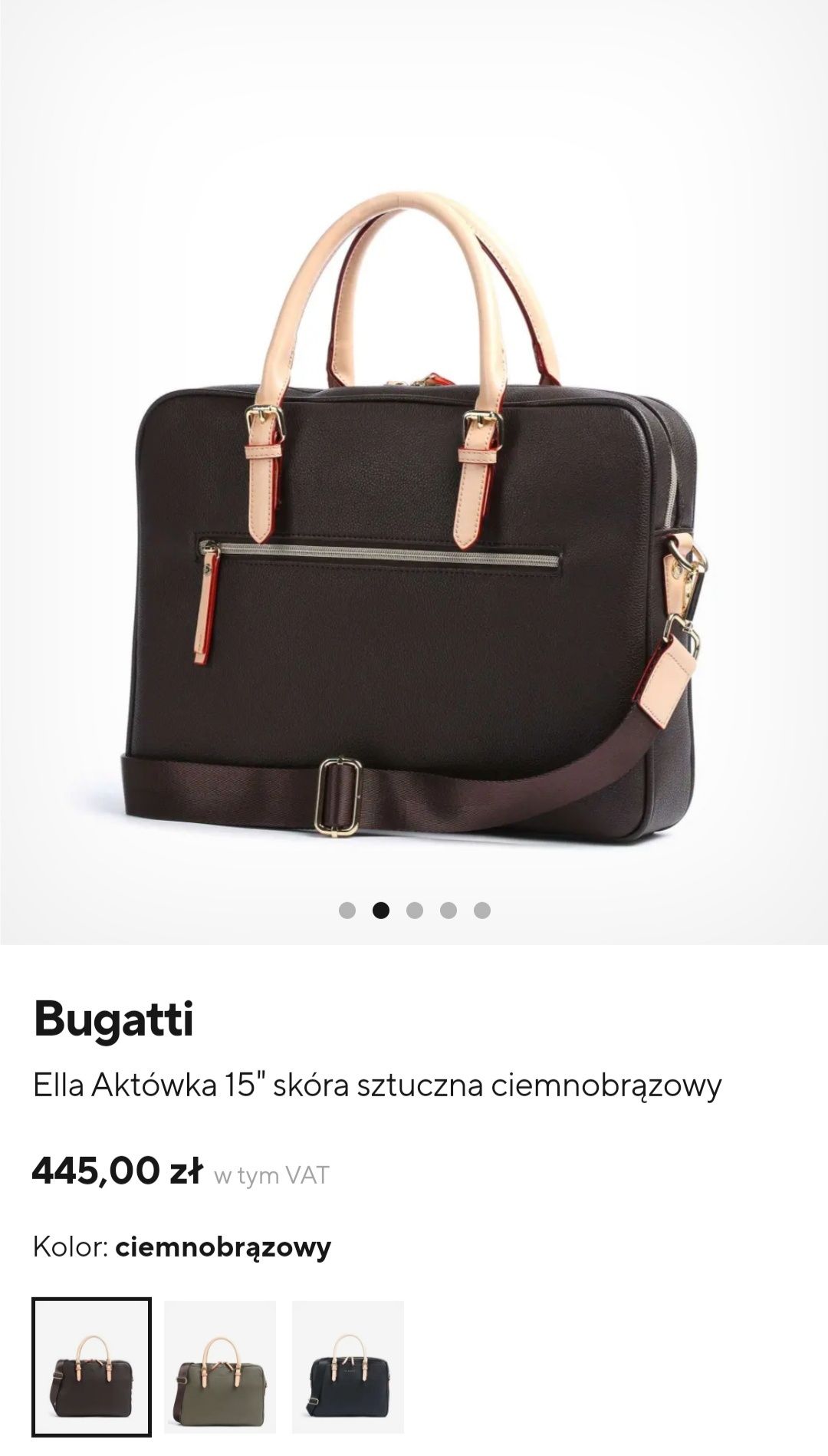 Torba Bugatti aktówka na laptopa Nowa