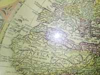 quadro mapa mundo antigo acho que é em latin