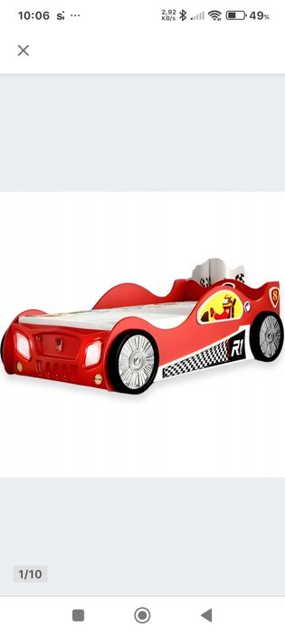 Łóżko dla dziecka samochód bez materaca