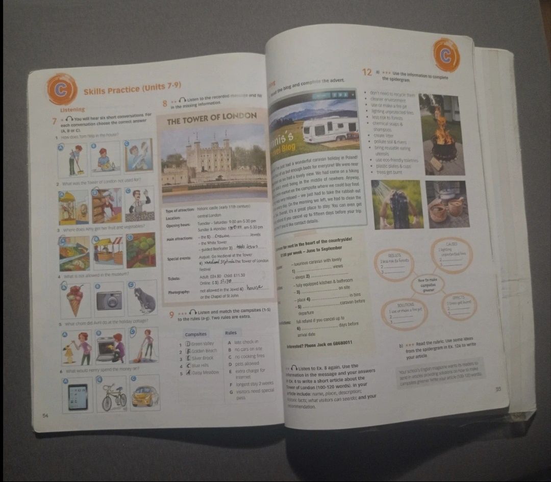 Język angielski, New Enterprise Workbook A2+ Exam Skills Practice