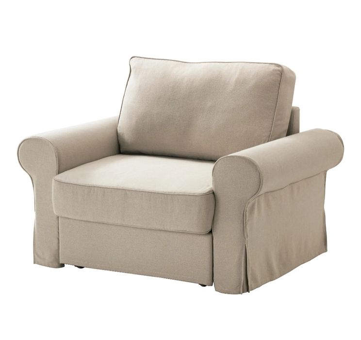 IKEA Backabro pokrycie na fotel rozkładany Risane, naturalny