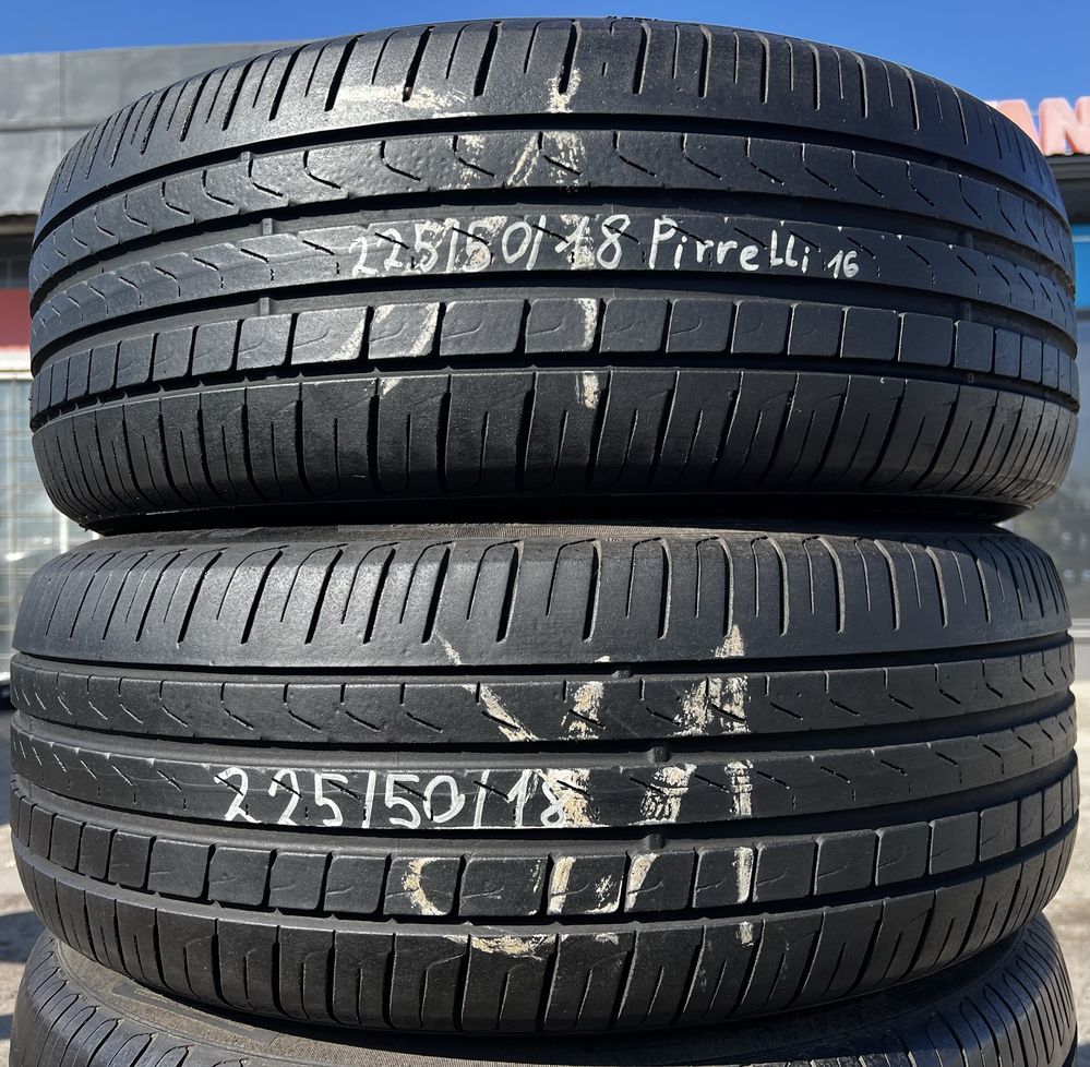 Шини 225/50/18 бу Pirelli, літня резина R18;Склад коліс;шини