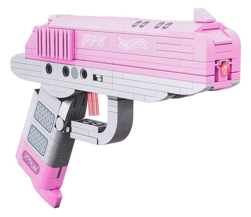 Zestaw Klocków Pistolet Różowy 237El.