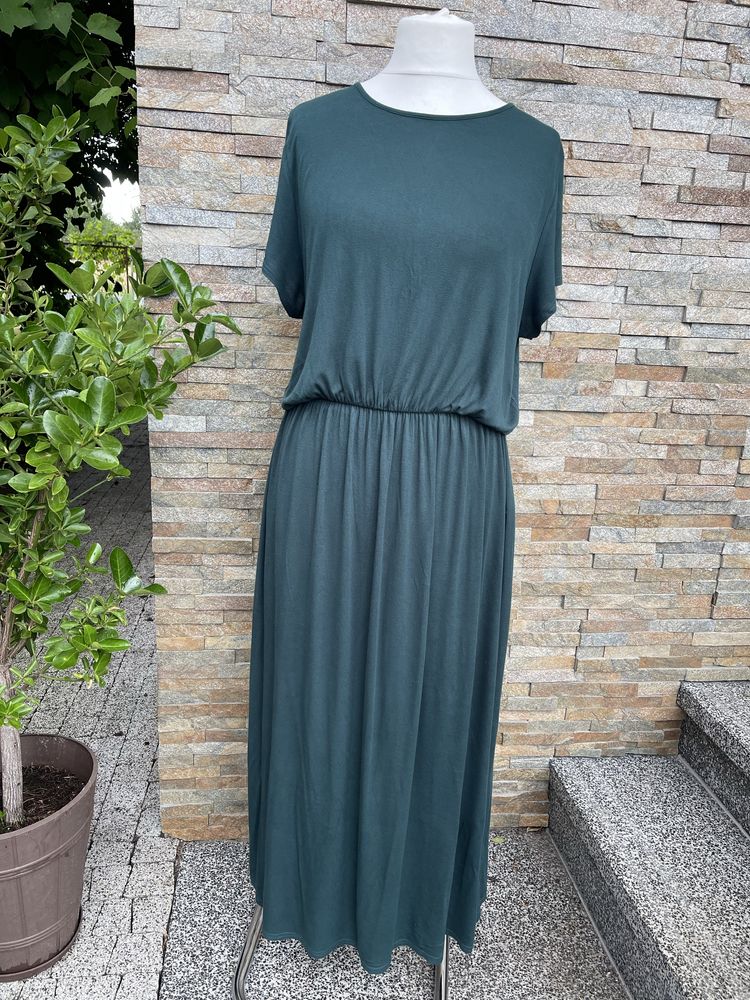 Zielona sukienka z wiskozy Yours r.48