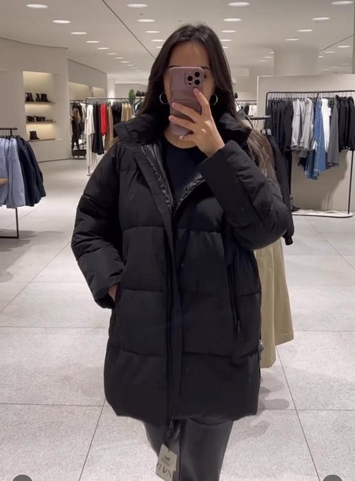 Пуховик жіночий zara куртка