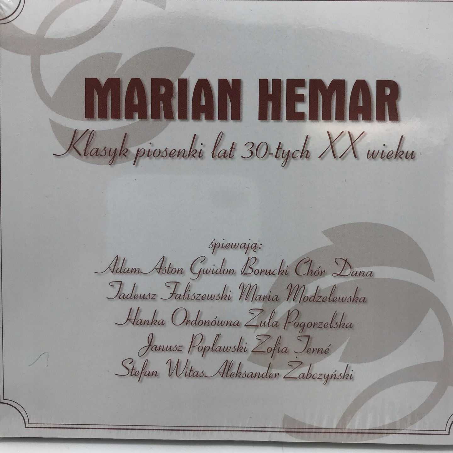 cd - marian hemar - klasyk piosenki lat 30-tych...
