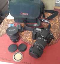 Máquina Fotográfica CANON EOS 20D + 2 Lentes + 1 Flash + 3 Baterias