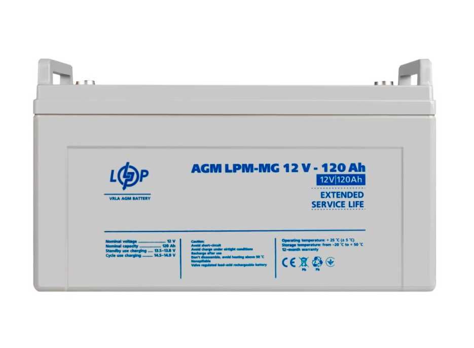 Акумулятор мультигелевий LogicPower LPM-MG 12V - 120 Ah AGM 800 циклів