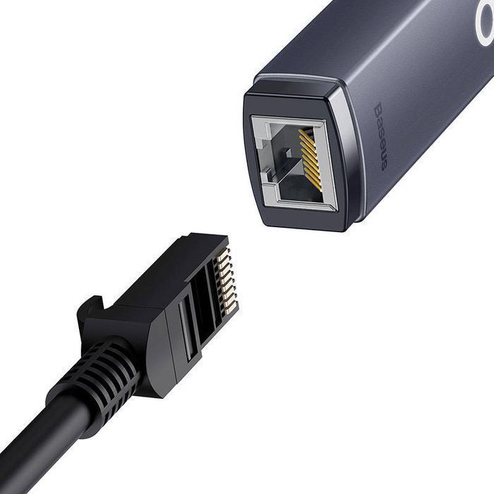 Adapter Sieciowy Baseus Lite Series Usb-C Do Rj45 (Szary)