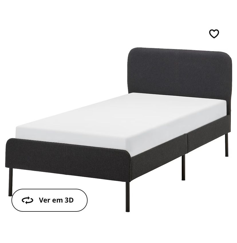 Cama estufada solteiro