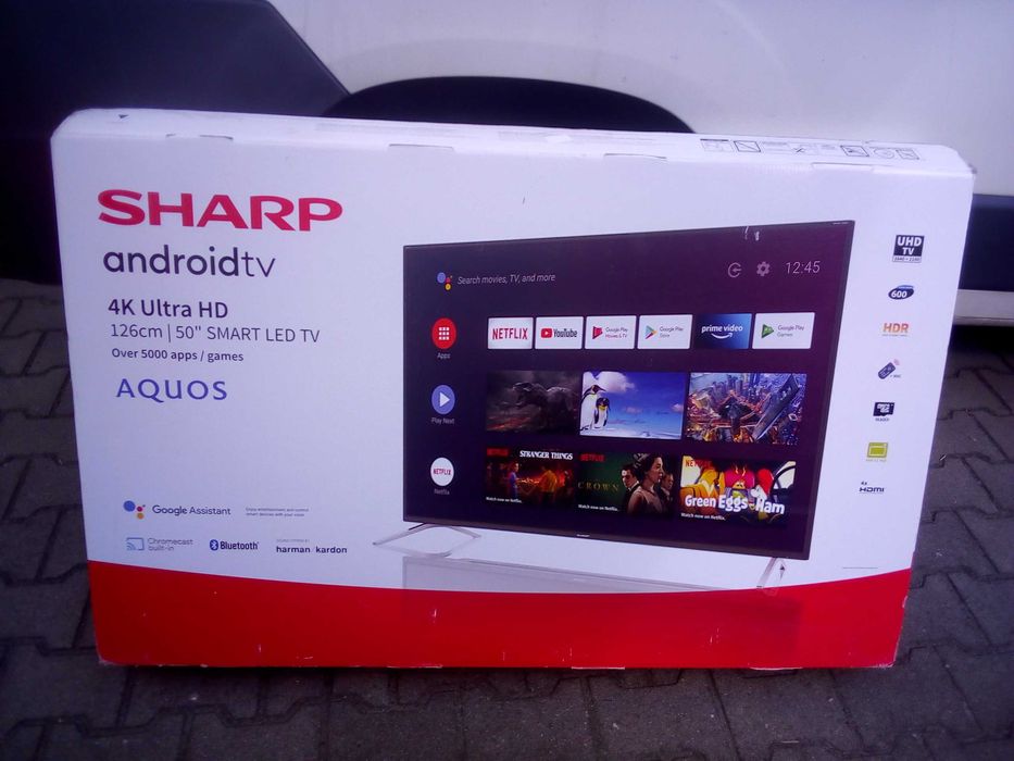 TV LED 50'' SHARP 50BL3EA Smart TV, ANDROID, 4K, Wi-Fi, nowy/gwarancja