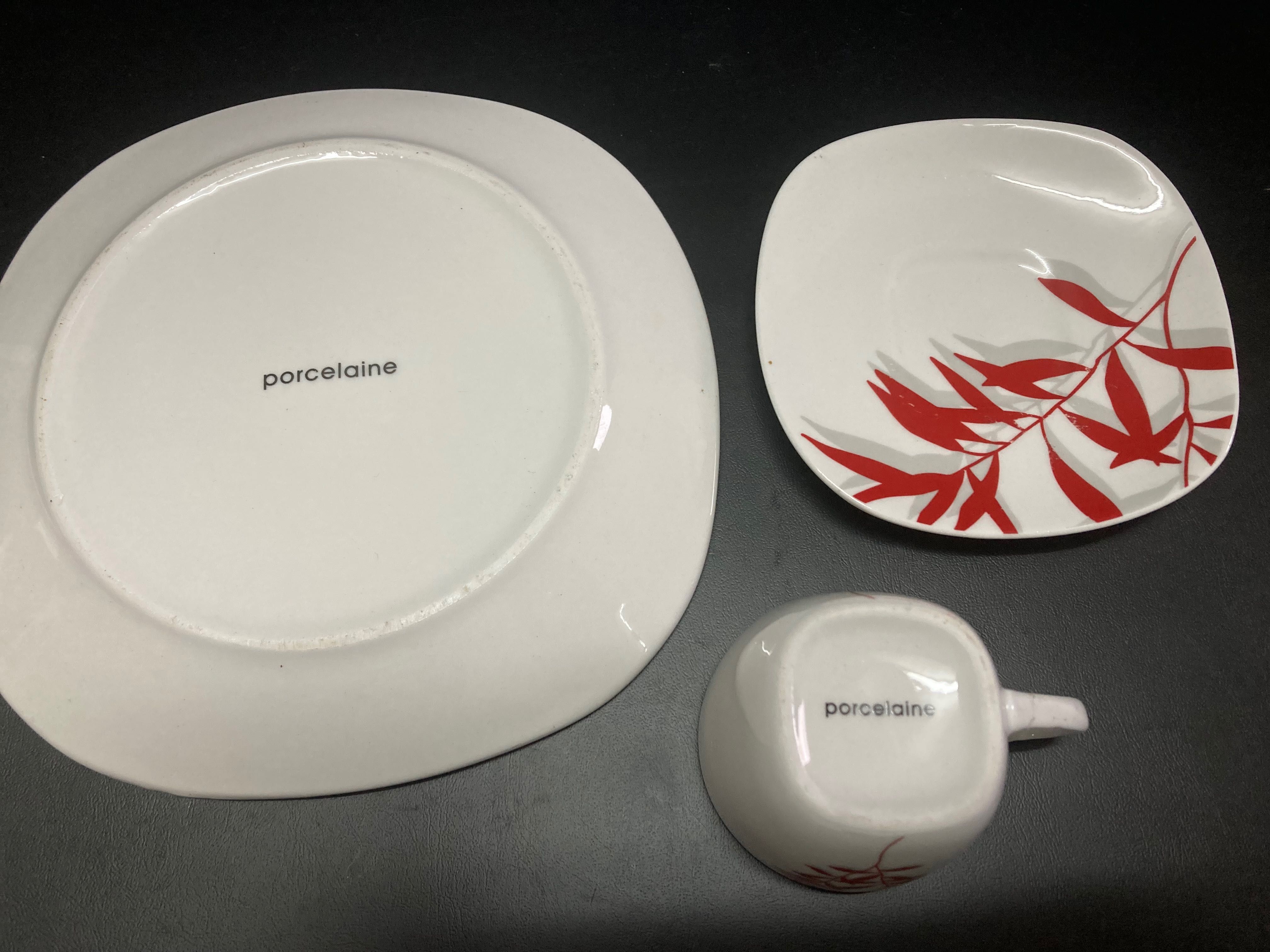 Conjunto refeição e café Porcelaine