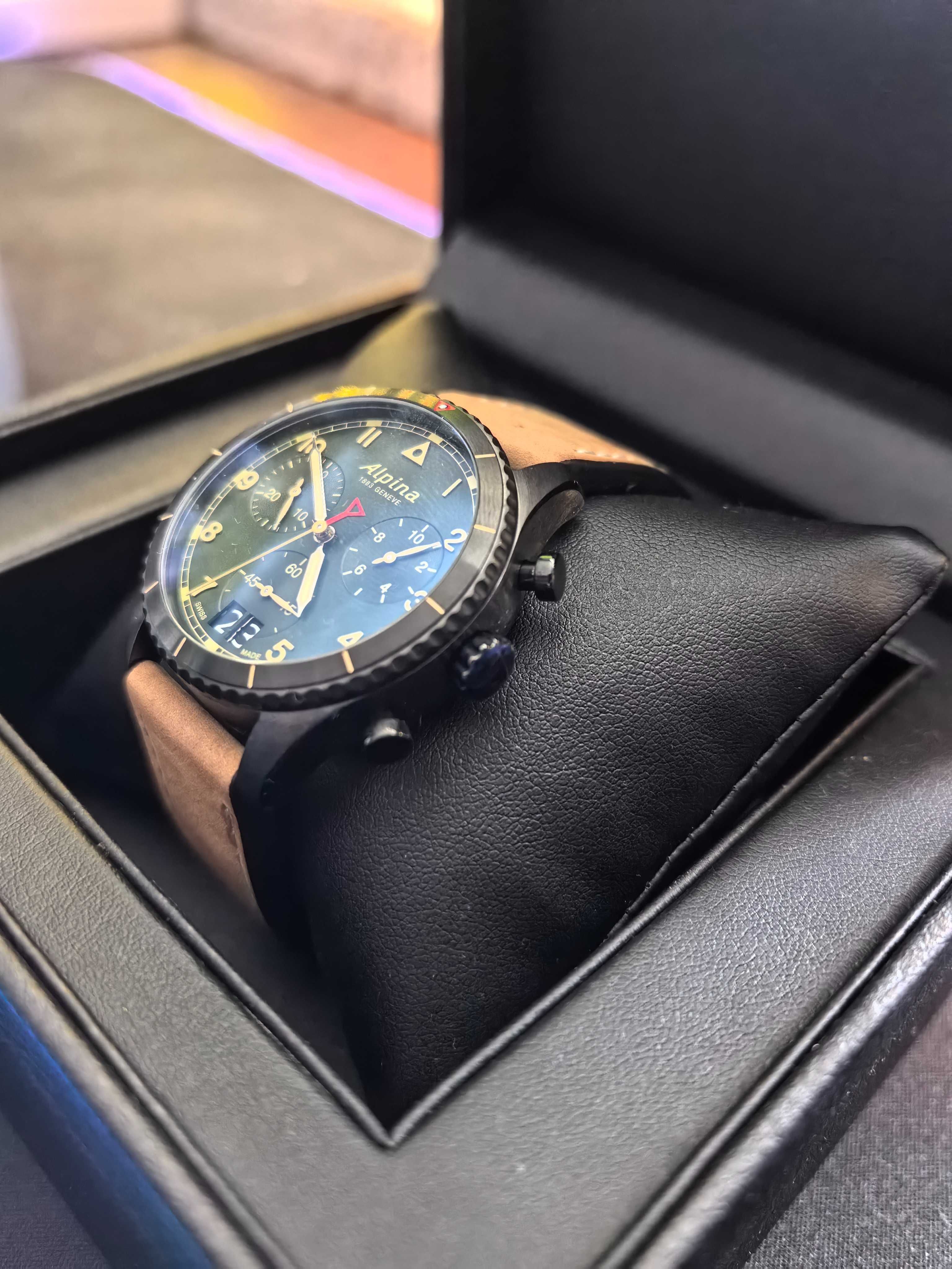 Alpina Startimer Pilot cQuartz Chronograph AL-372GR4FBS26 zegarek 41mm