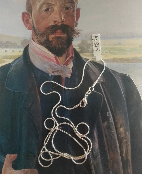 Nowy męski łańcuszek srebro Ag 925 nowy z metką żmijka wężyk 70 cm dł