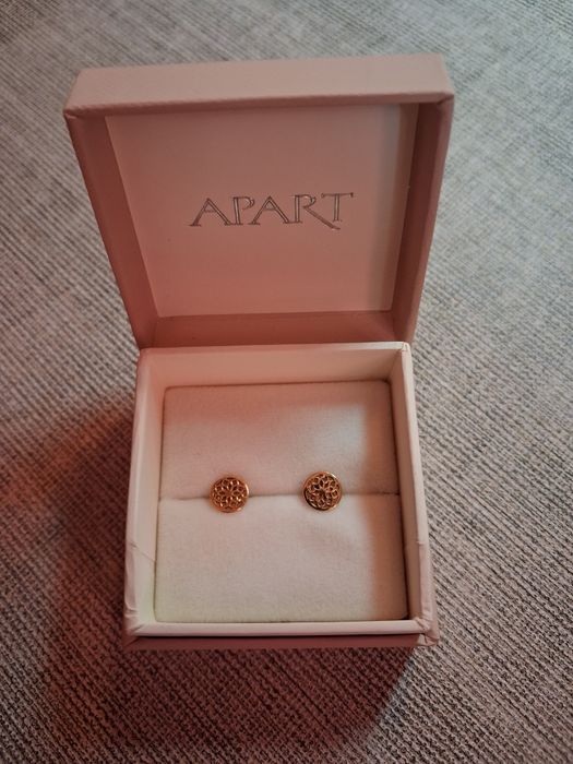 Apart kolczyki rozety srebro pozłacane pr. 925