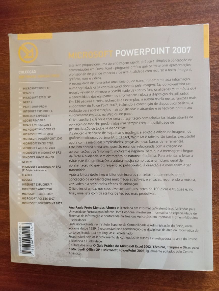 Lote 3 livros Microsoft PowerPoint 2007, Access 2007 e Word 2007