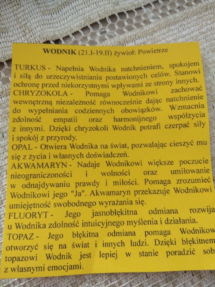 Wyprzedaż! Bransoletka zodiakaln- Wodnik