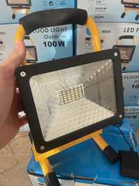 Великий Прожектор Led 18650 100W фонарь фонарик ліхтар