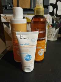 Zestaw kosmetykow do opalania SPF30 SPF50 balsam do opalania krem