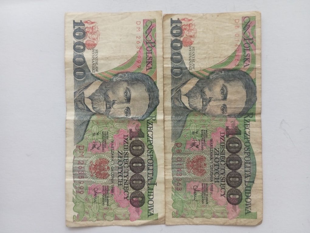 Banknoty PRL 50zl,100zl,500zl,1000zl, 5000zl,10000zl