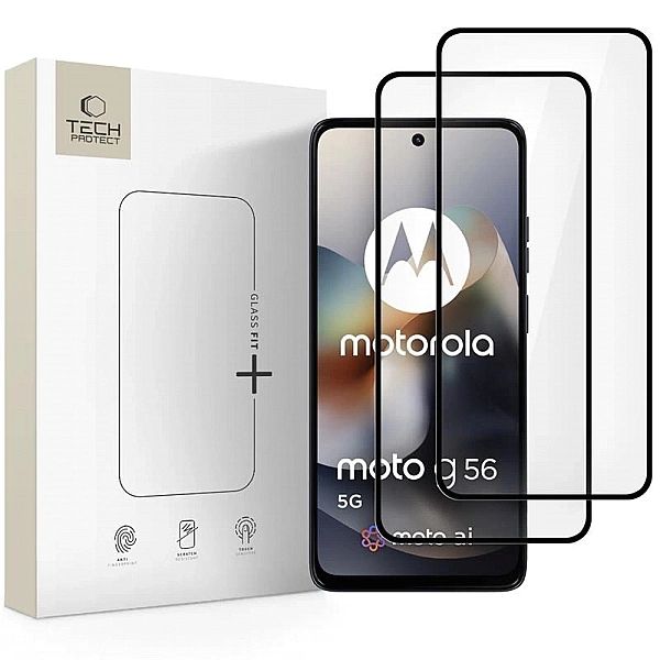 Szkło hartowane Tech-Protect Glass Fit+ 2-pack na Motorola Moto G56/5G
