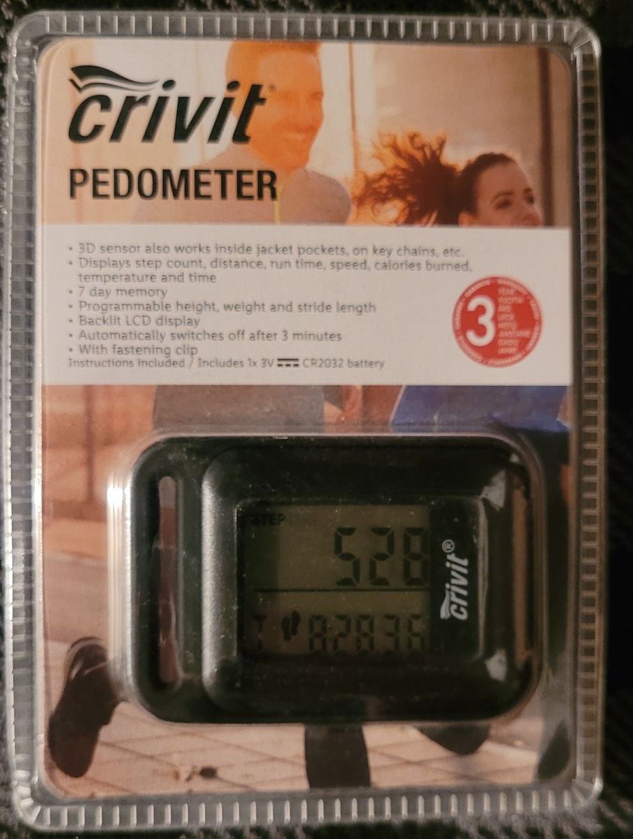 KROKOMIERZ z czujnikiem 3D czarny Crivit