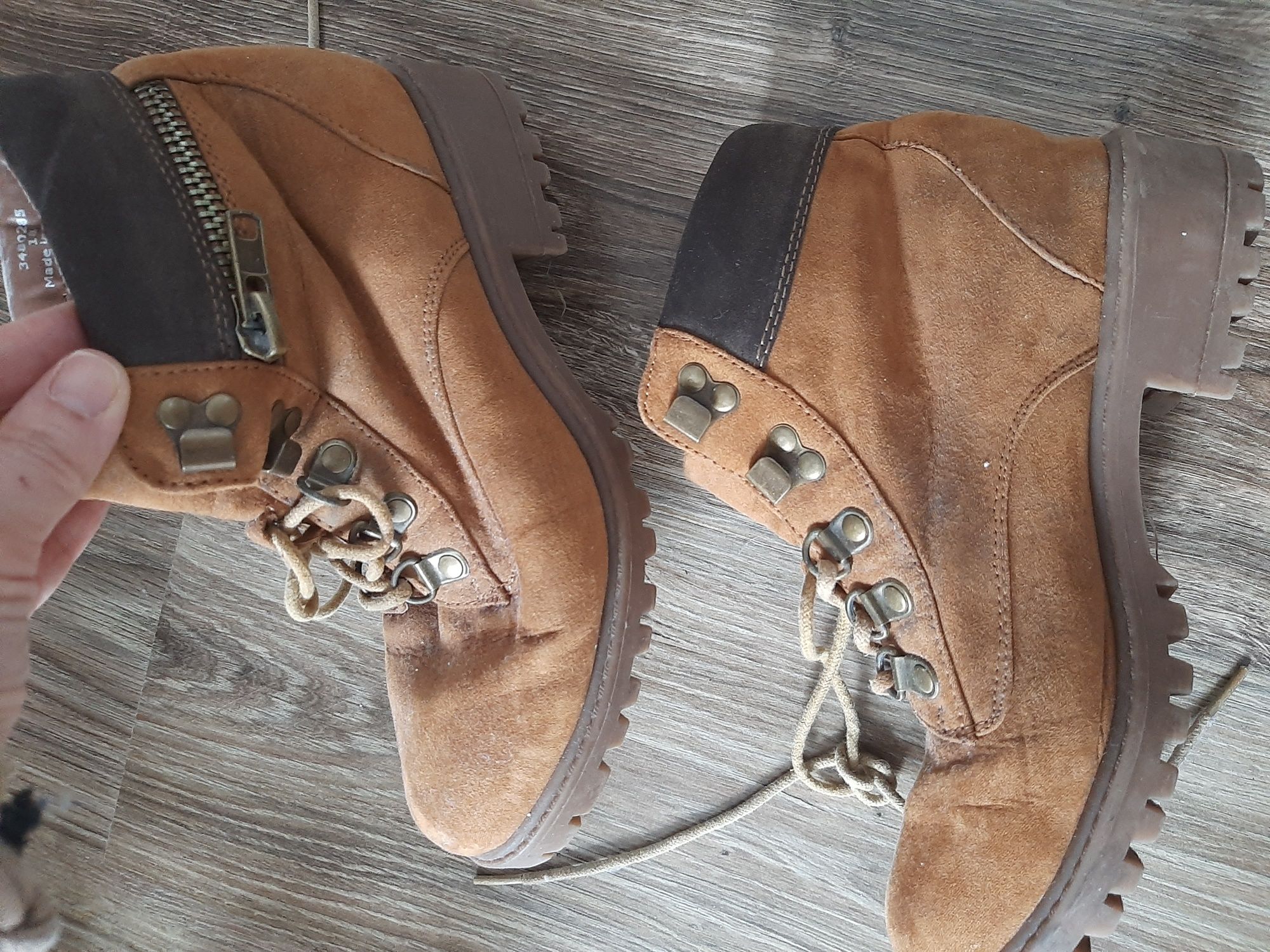 New Look buty Botki trzewiki damskie 36 trapery karmelowe jesienne