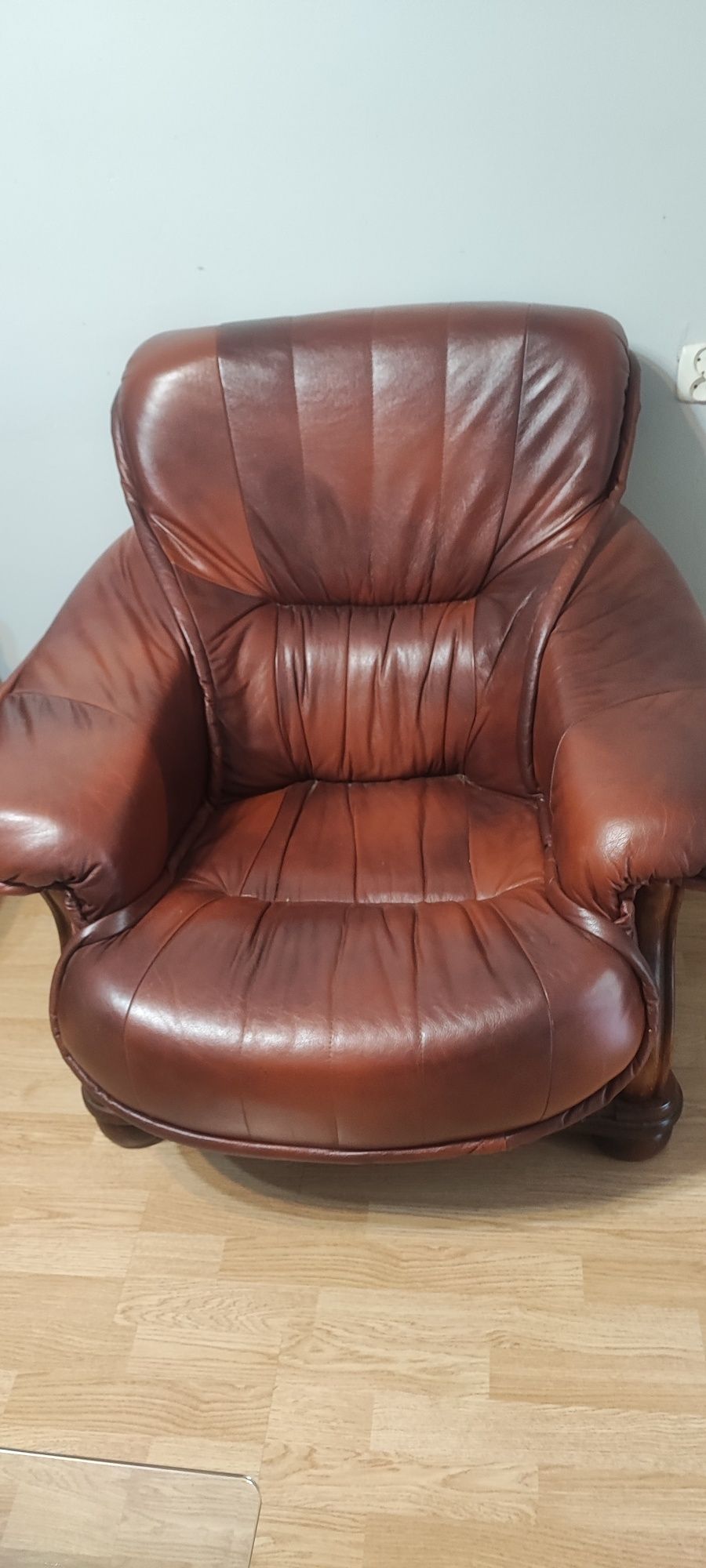 Sofa skórzana brazawa + 2 fotele