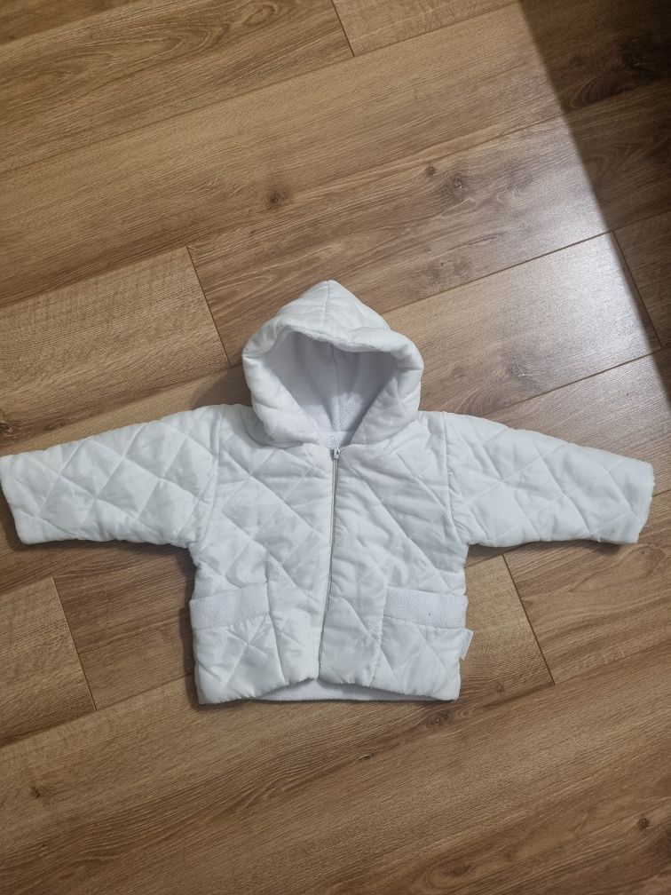 Biała kurtka r.80 chrzest, roczek
