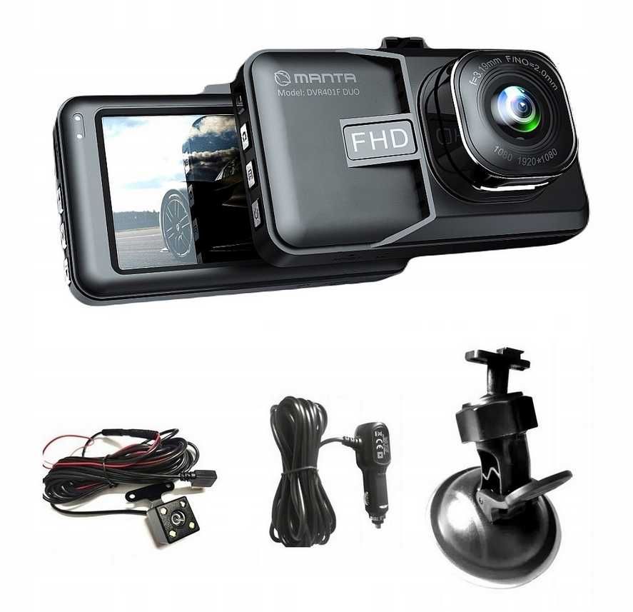 Wideorejestrator FullHD + Kamera Cofania - Idealny do Twojego Auta!!!