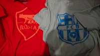 3 Shirts oficiais Barcelona (M), Roma (M) e PSG (L)