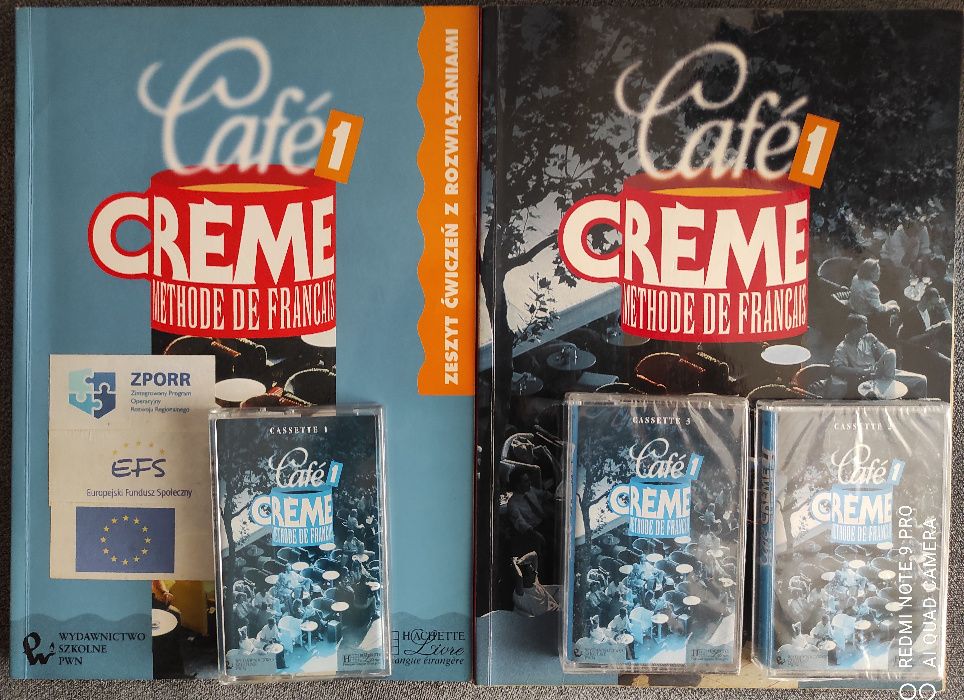 Język francuski Cafe Creme 1, komplet: Podręcznik + ćwiczenia+3 kasety
