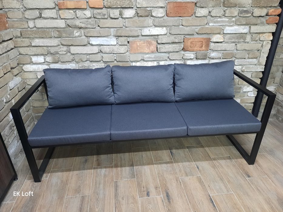 Вуличні меблі для кафе бару ресторану у стилі Лофт – метал + подушки